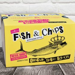 kulinarium austria, brexit, fish & chips box