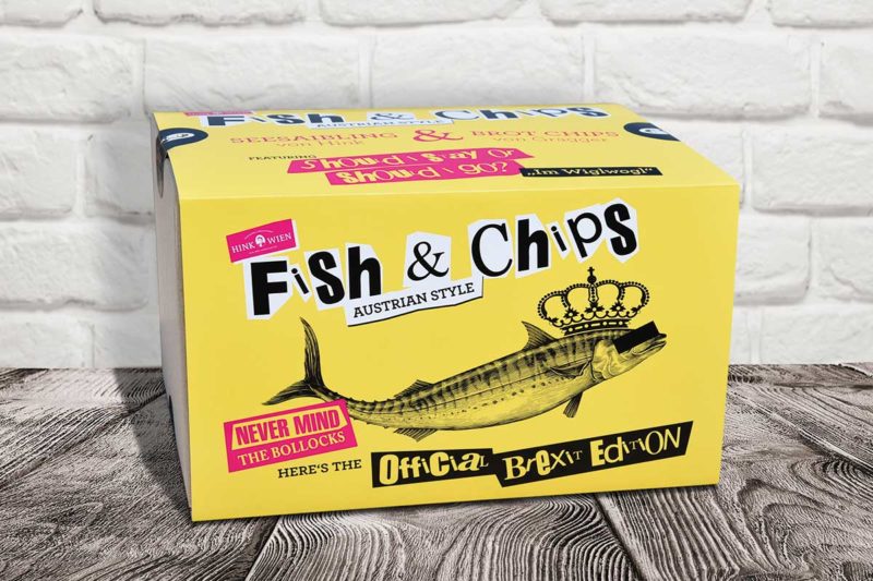 kulinarium austria, brexit, fish & chips box